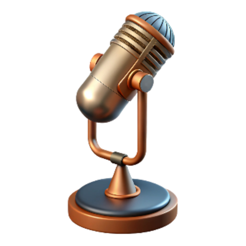 extraordinary minimalist Retro Microphone Stand with Adjustable Height Transparent Background professional png