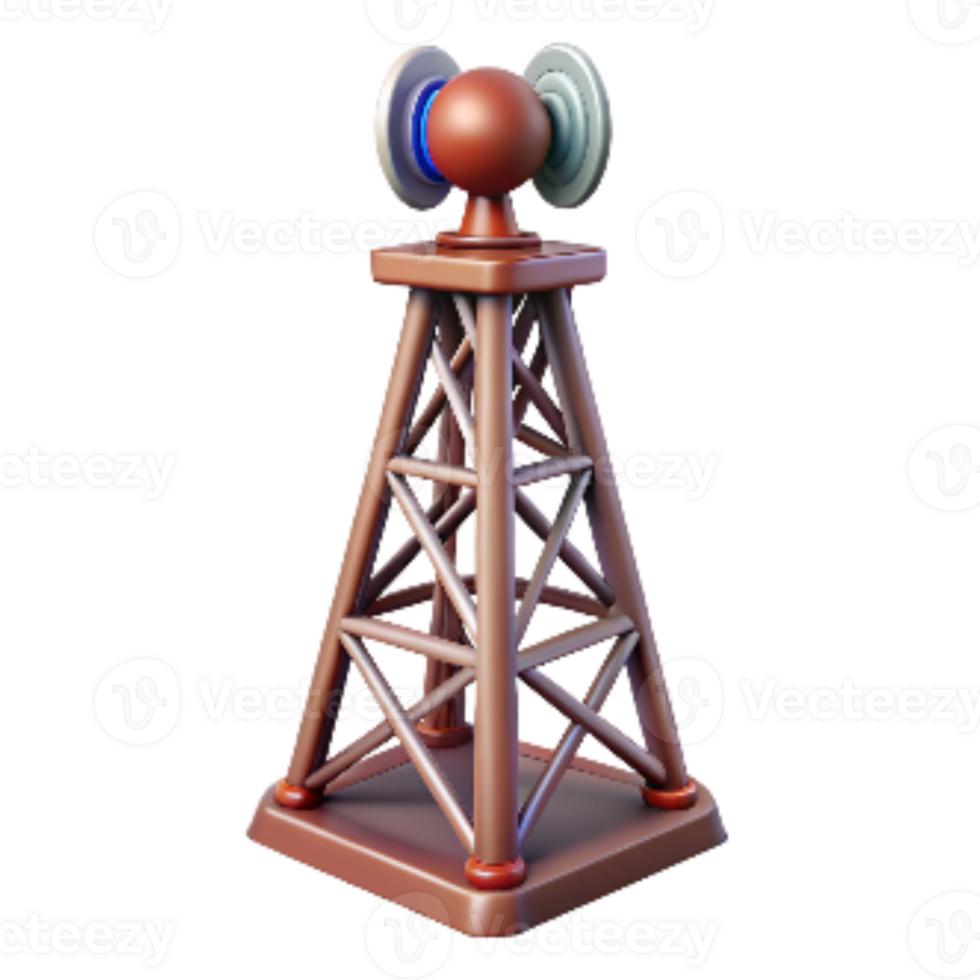 extraordinary contemporary Retro Radio Tower with Antenna Transparent Cutout high resolution png