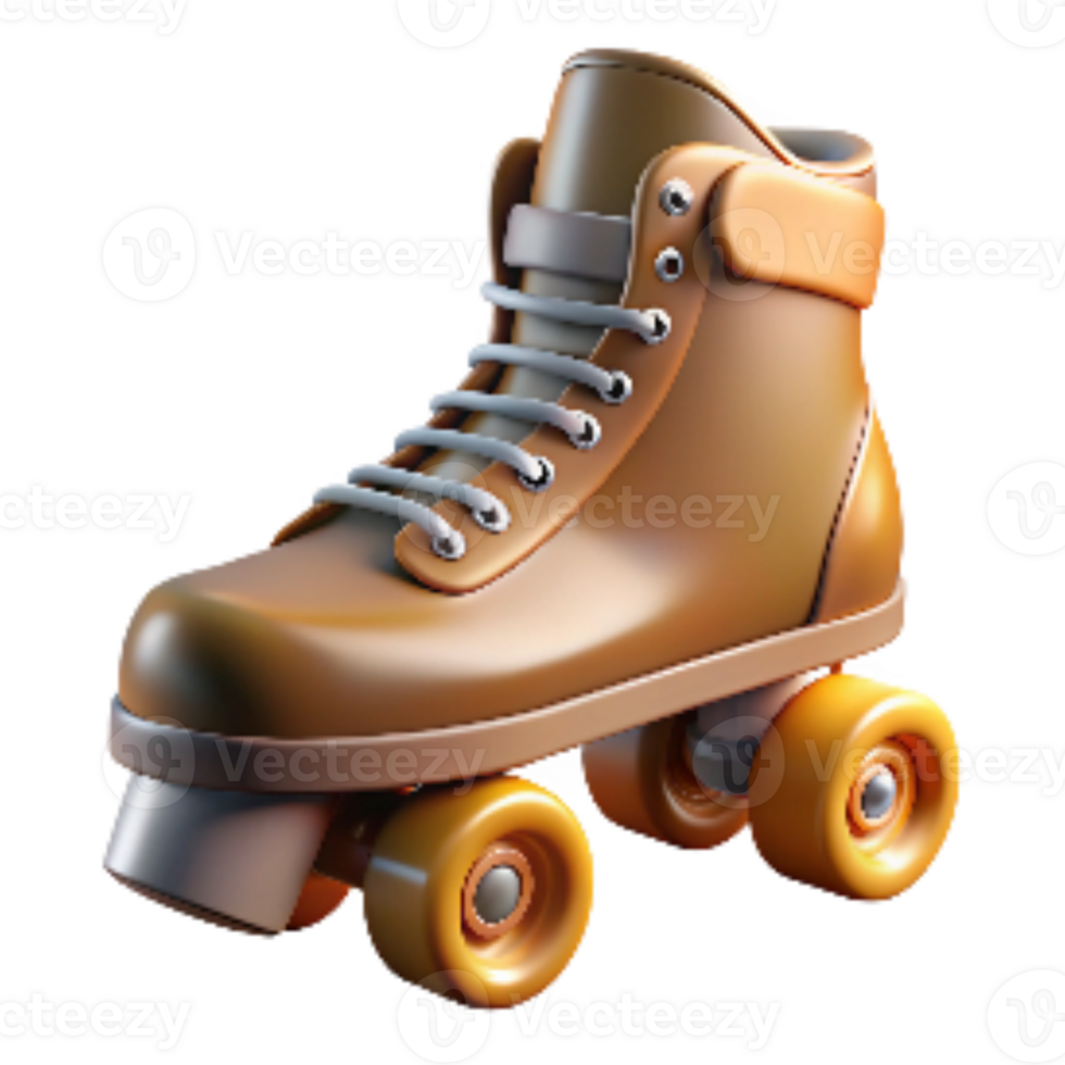stunning contemporary Retro Roller Skate Boot with Metal Wheels Transparent Cutout exclusive png