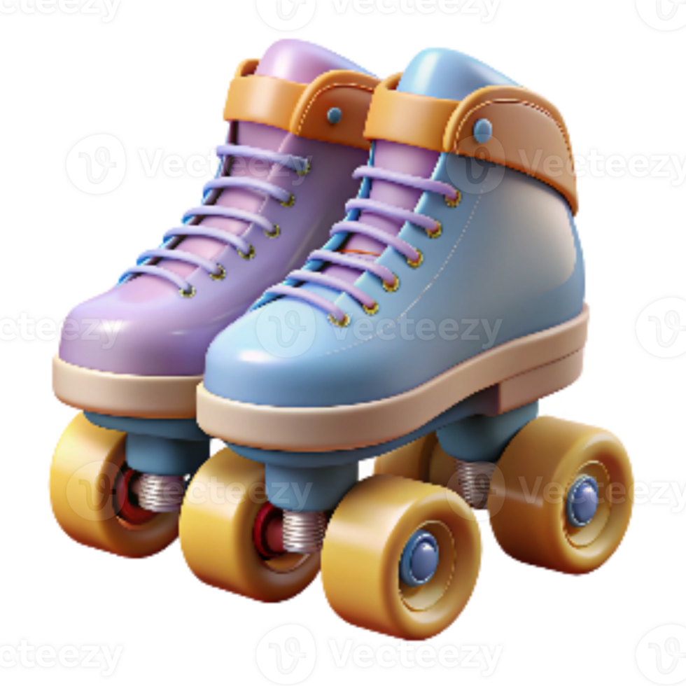 wonderful contemporary Retro Roller Skates with Four Wheels Transparent authentic png
