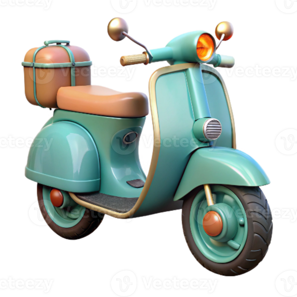 impressive rustic Retro Scooter Transparent Background original png
