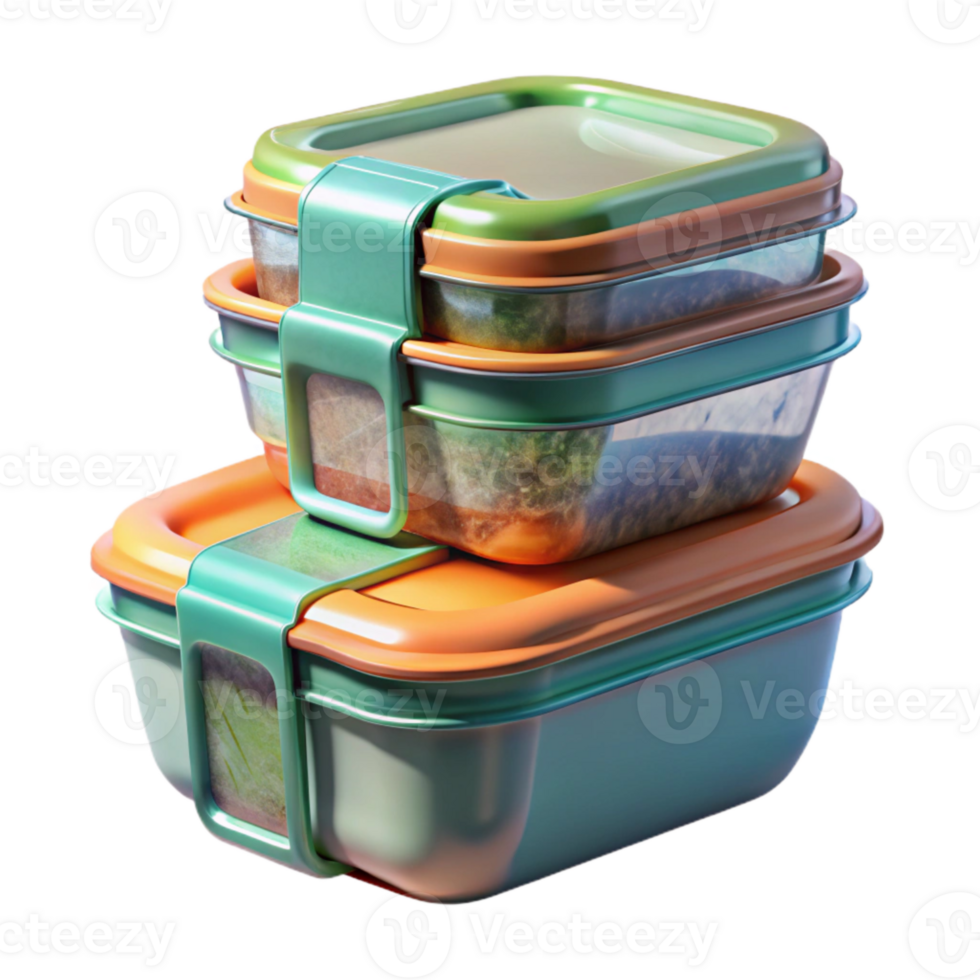 serene minimalist Reusable Food Containers Glass Isolated professional png
