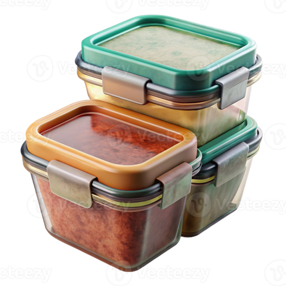 elegant minimalist Reusable Food Containers Glass Isolated high resolution png