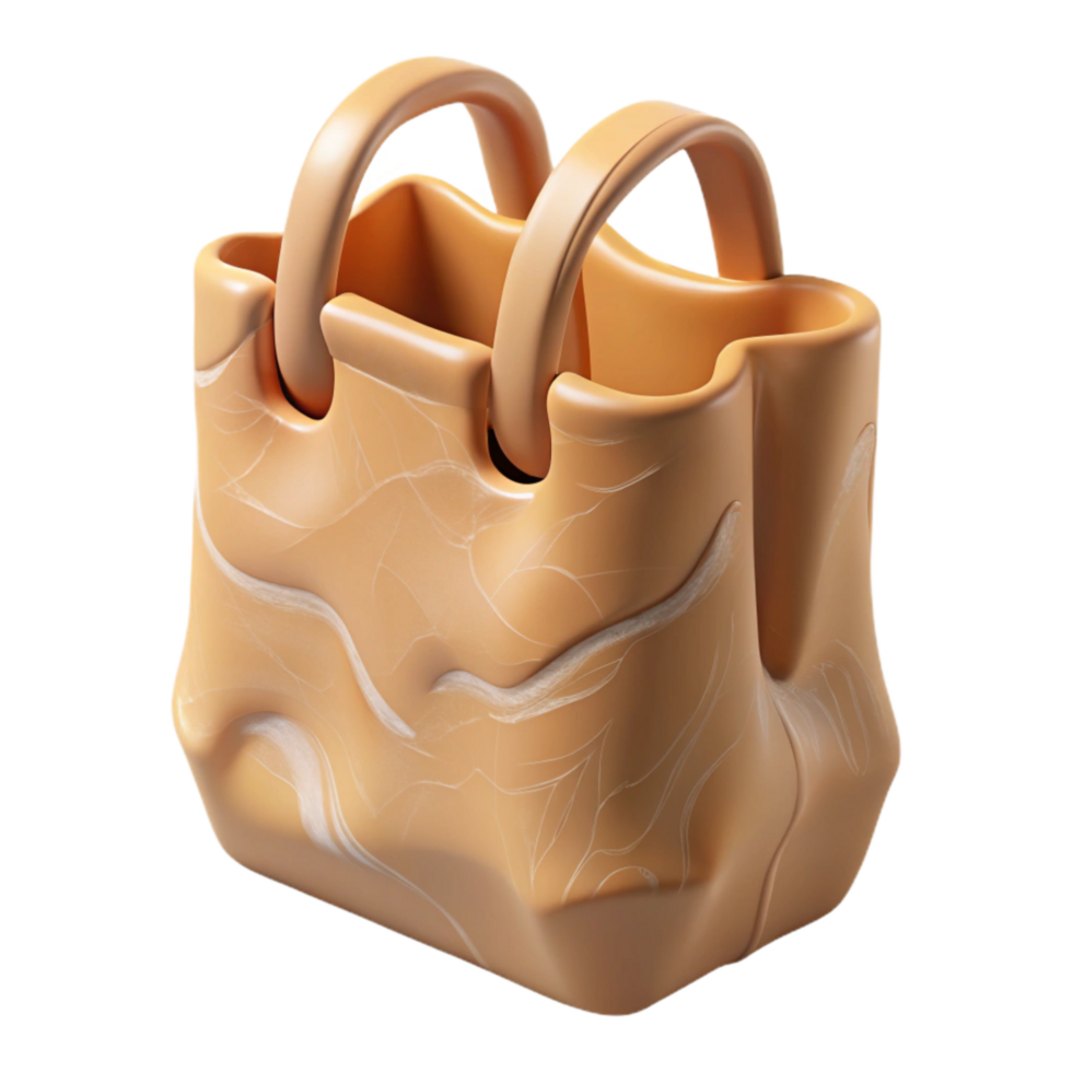 stunning abstract Reusable Grocery Bag Beige Isolated professional png