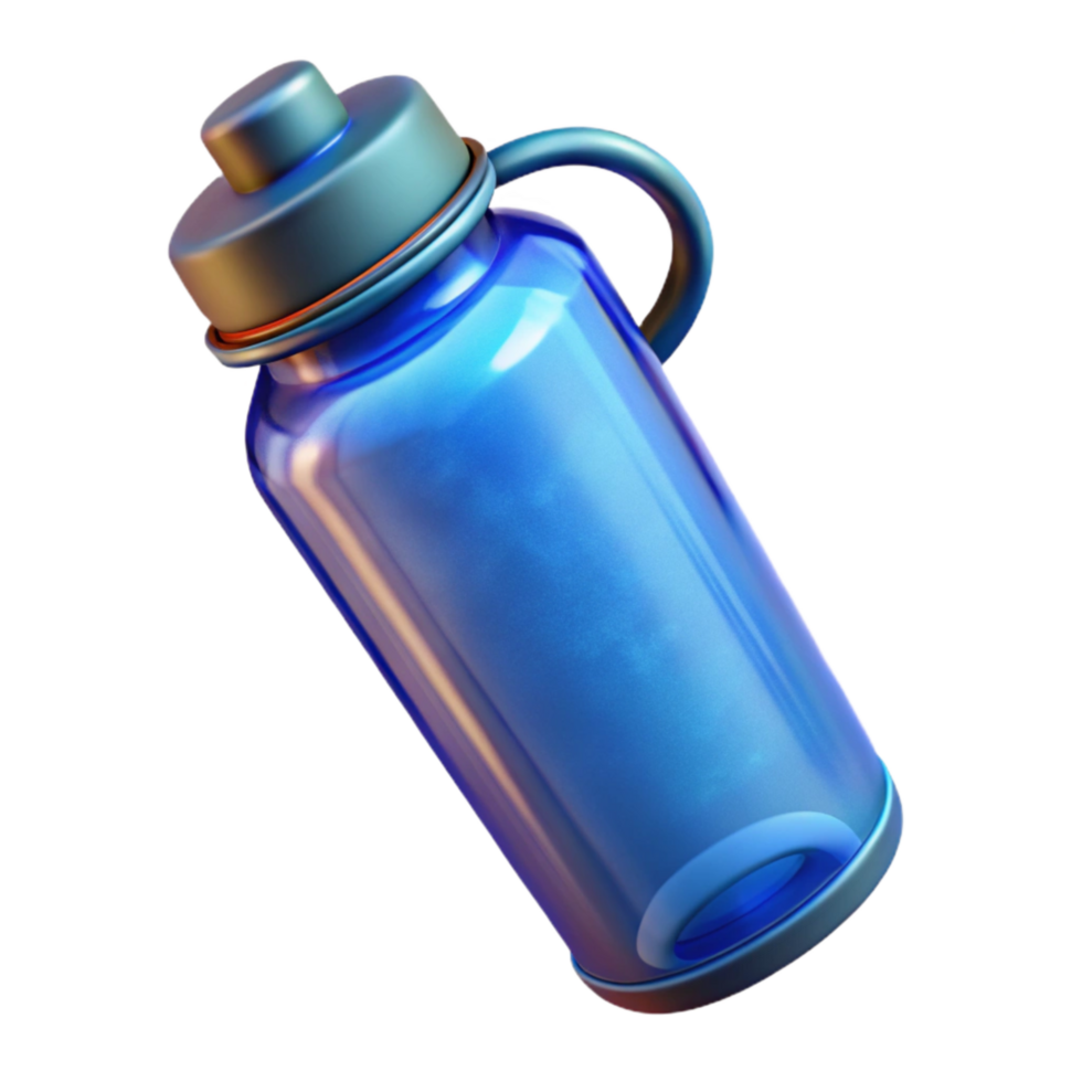 beautiful classic Reusable Water Bottle Blue Transparent high quality png