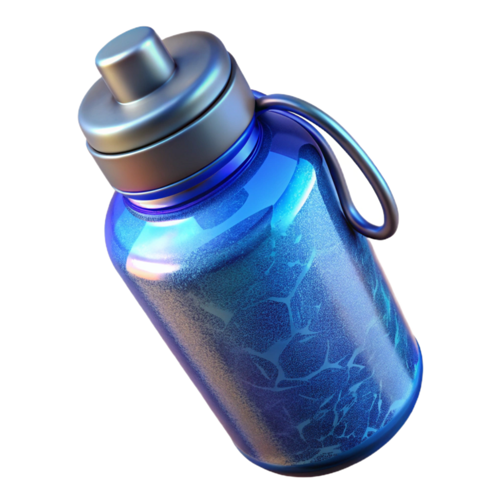 magnificent traditional Reusable Water Bottle Blue Transparent original png