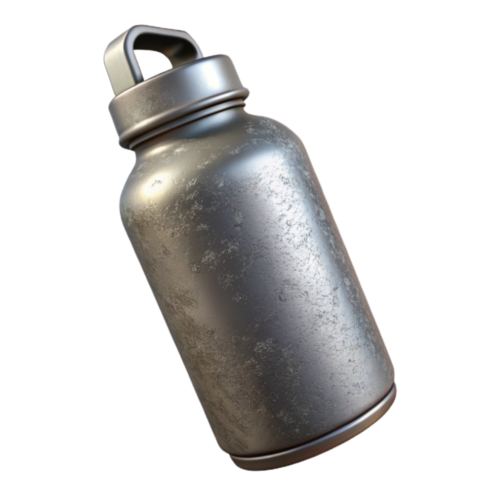 magnificent creative Reusable Water Bottle Metal Grey Isolated Element genuine png