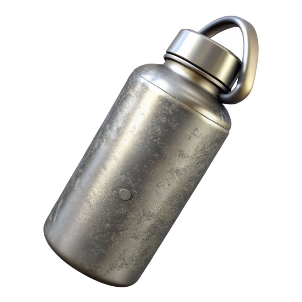 magnificent abstract Reusable Water Bottle Stainless Steel Silver Isolated high resolution png