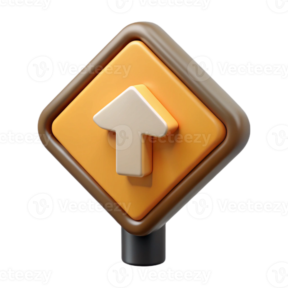 impressive rustic Road Sign with Arrow Isolated Element premium png