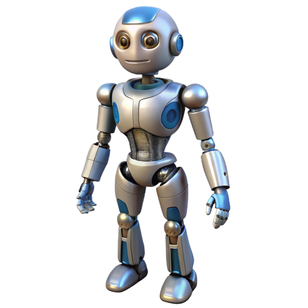 stunning minimalist Robot Body with Articulated Joints Transparent Background genuine png
