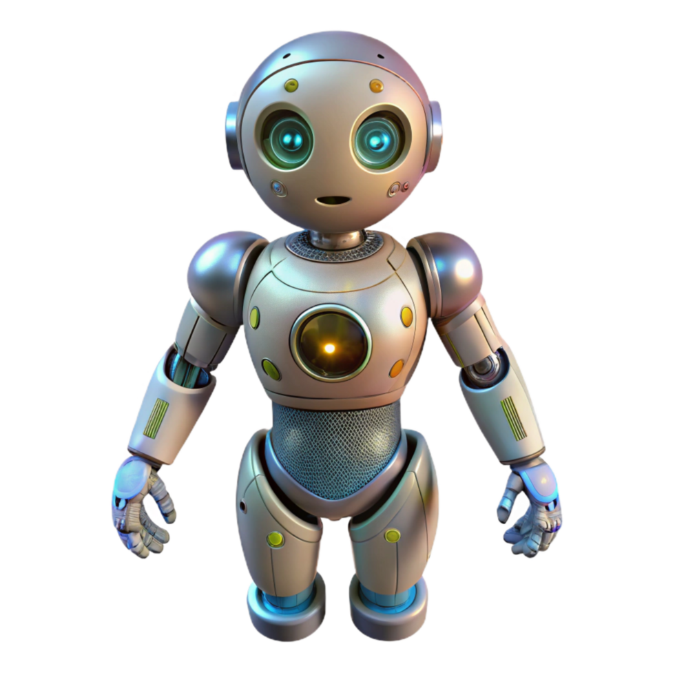 elegant rustic Robot Body with Multiple Sensors Transparent Background high resolution png