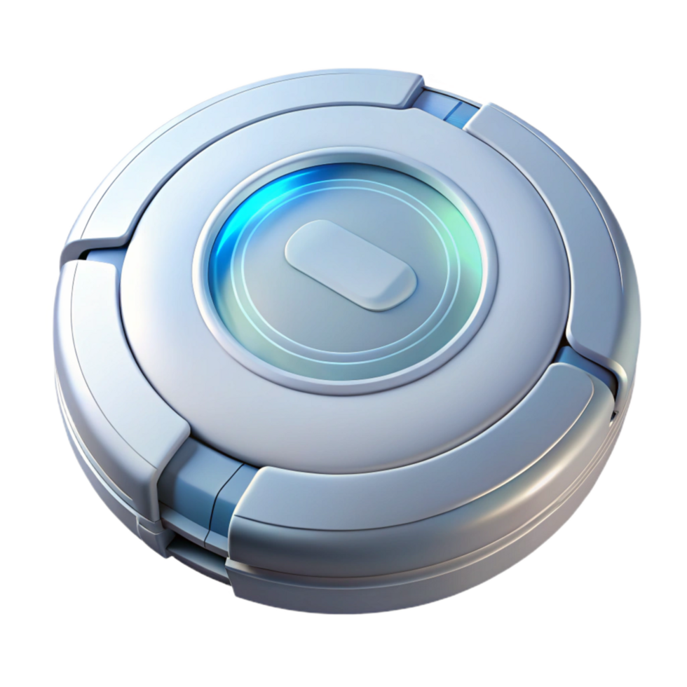 elegant creative Robot Vacuum Cleaner Circular Design White Transparent original png