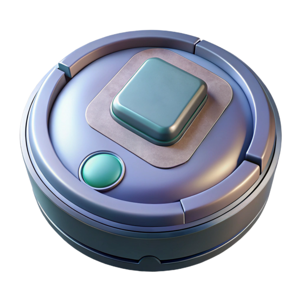 magnificent abstract Robot Vacuum Cleaner Top View Transparent Background genuine png