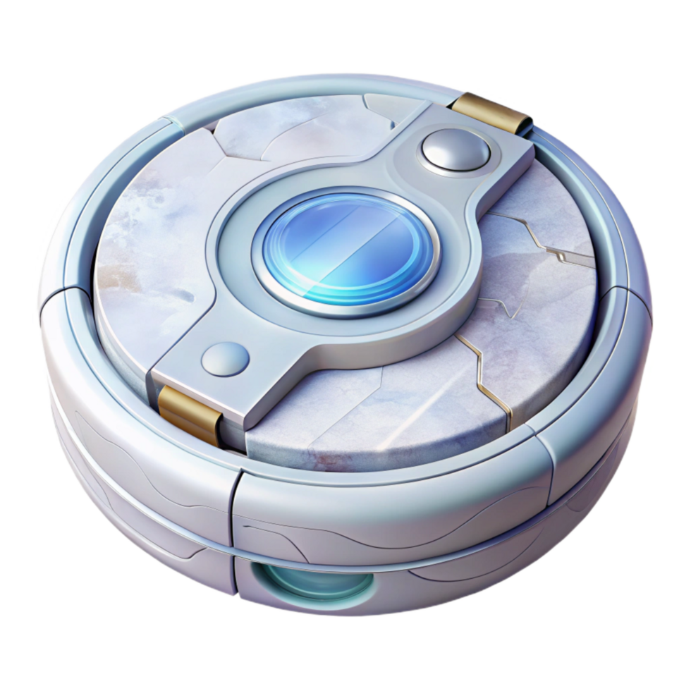 magnificent creative Robot Vacuum Cleaner Circular Design White Transparent authentic png