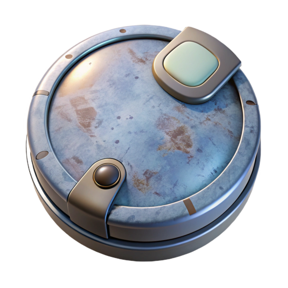 beautiful contemporary Robot Vacuum Cleaner Top View Transparent Background authentic png