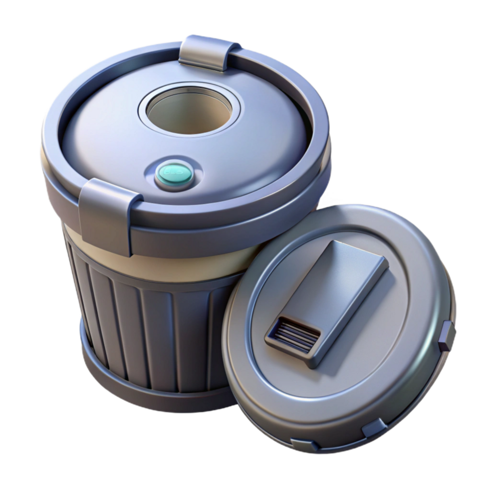 dramatic vintage Robot Vacuum Empty Dustbin Isolated high quality png