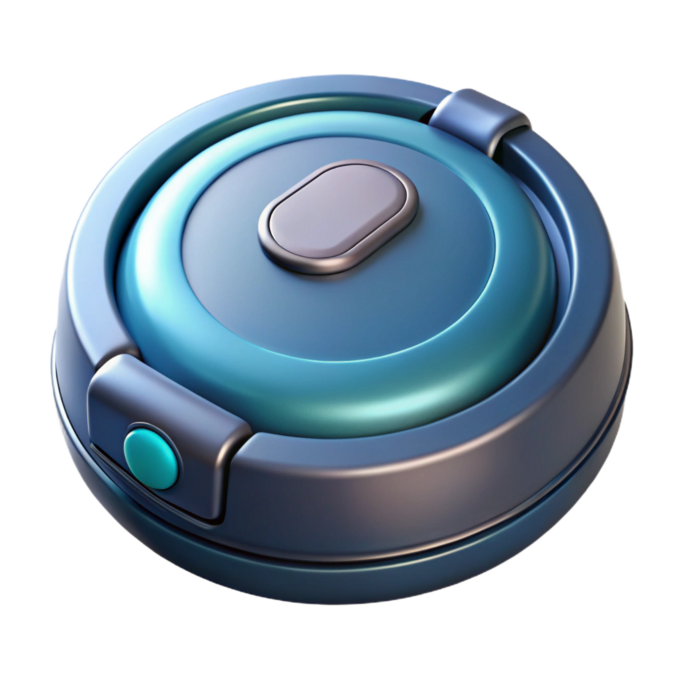 impressive minimalist Robot Vacuum in Motion Isolated Element high quality png