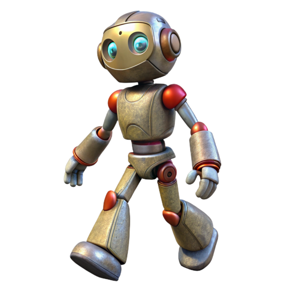 elegant classic Robot Walking Forward Animation Sequence Cutout original png