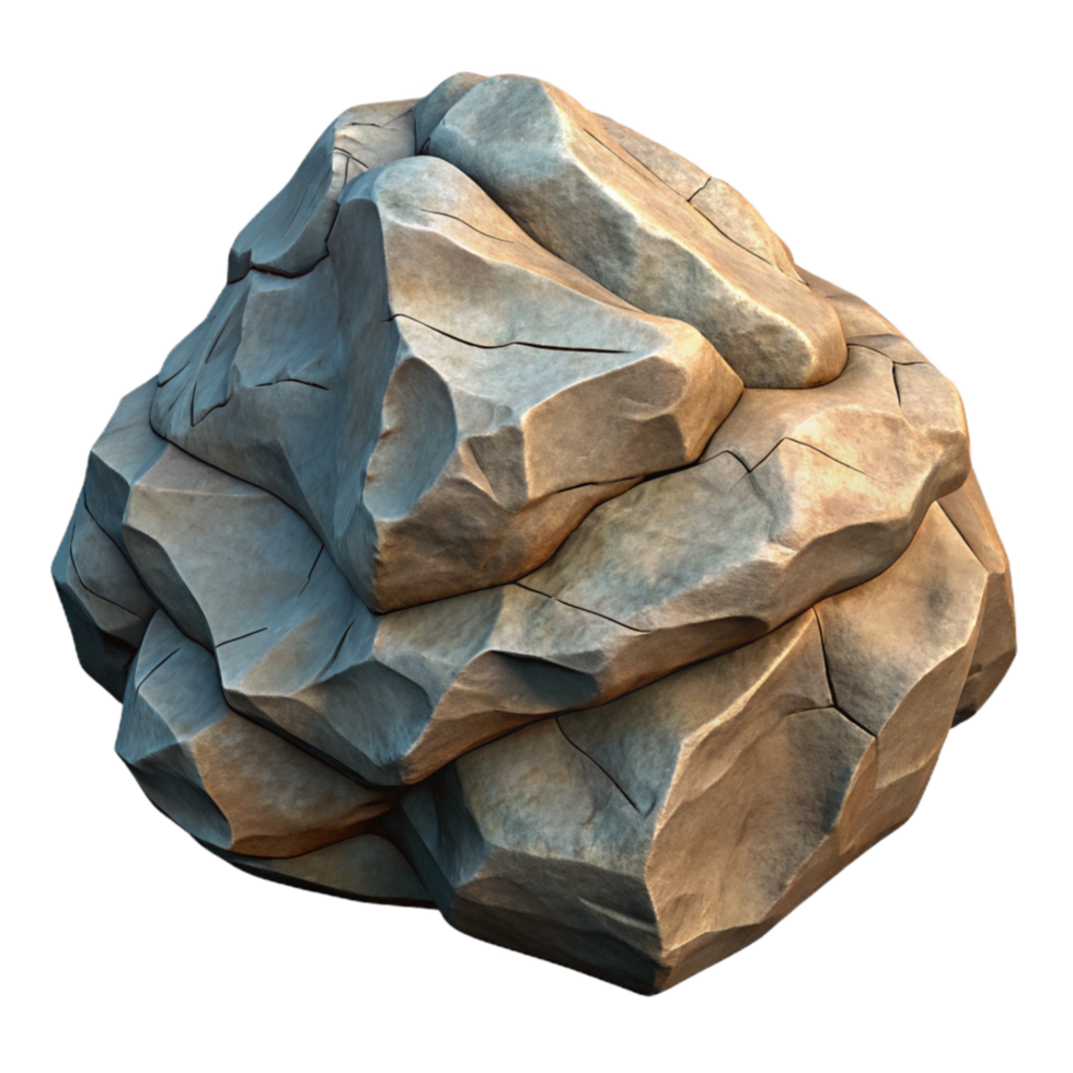 vibrant minimalist Rock Formation with Interesting Texture Isolated professional png