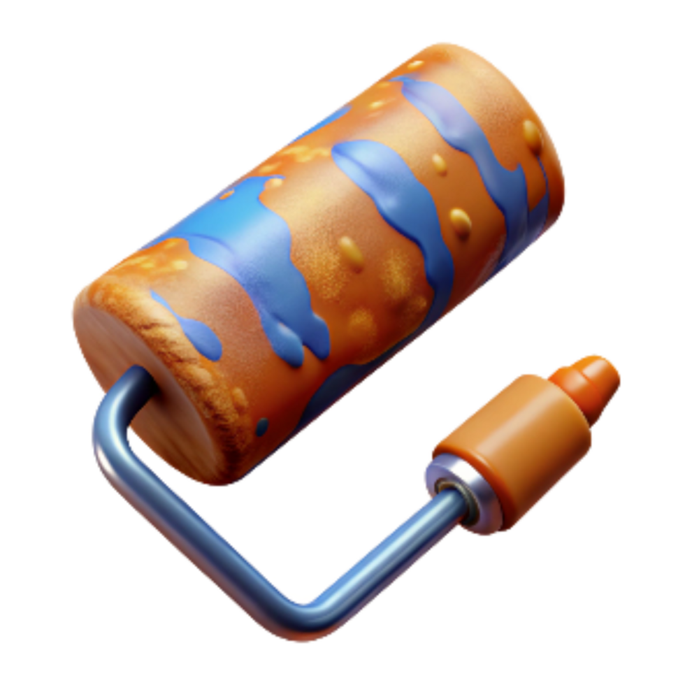 stunning abstract Roller Paint Texture Smooth Finish Cutout detailed png