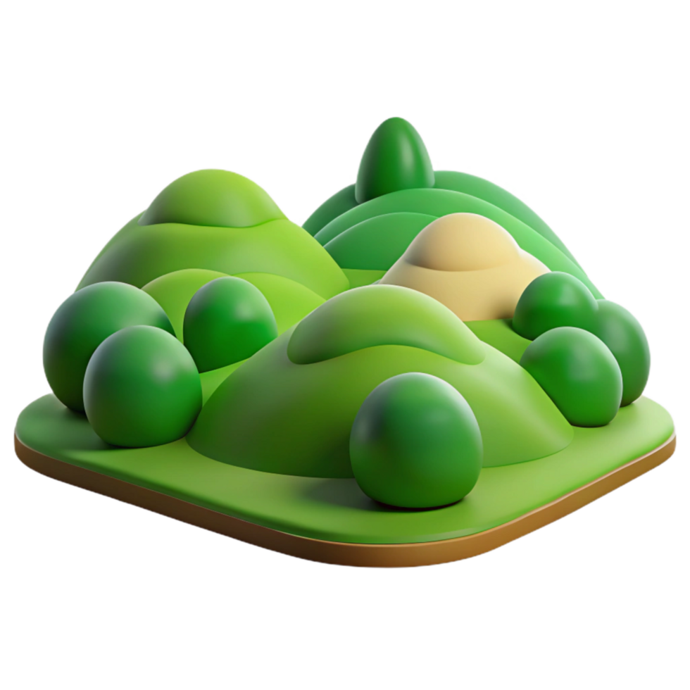 vibrant classic Rolling Green Hills Scenic Vista Transparent Background png