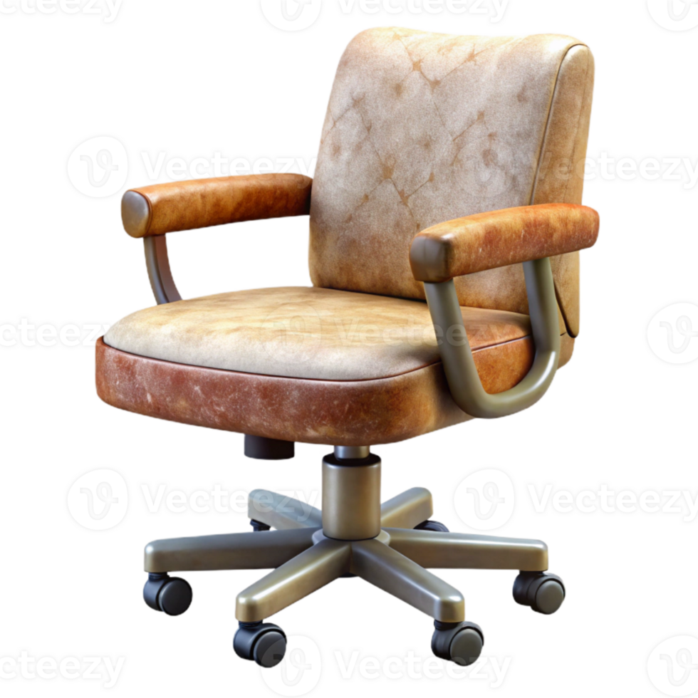 stunning artistic Rolling Office Chair with Arms Side View Isolated Element original png