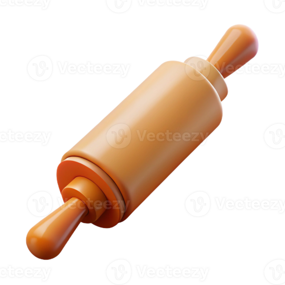 serene classic Rolling Pin Angled View Cutout Transparent Background png
