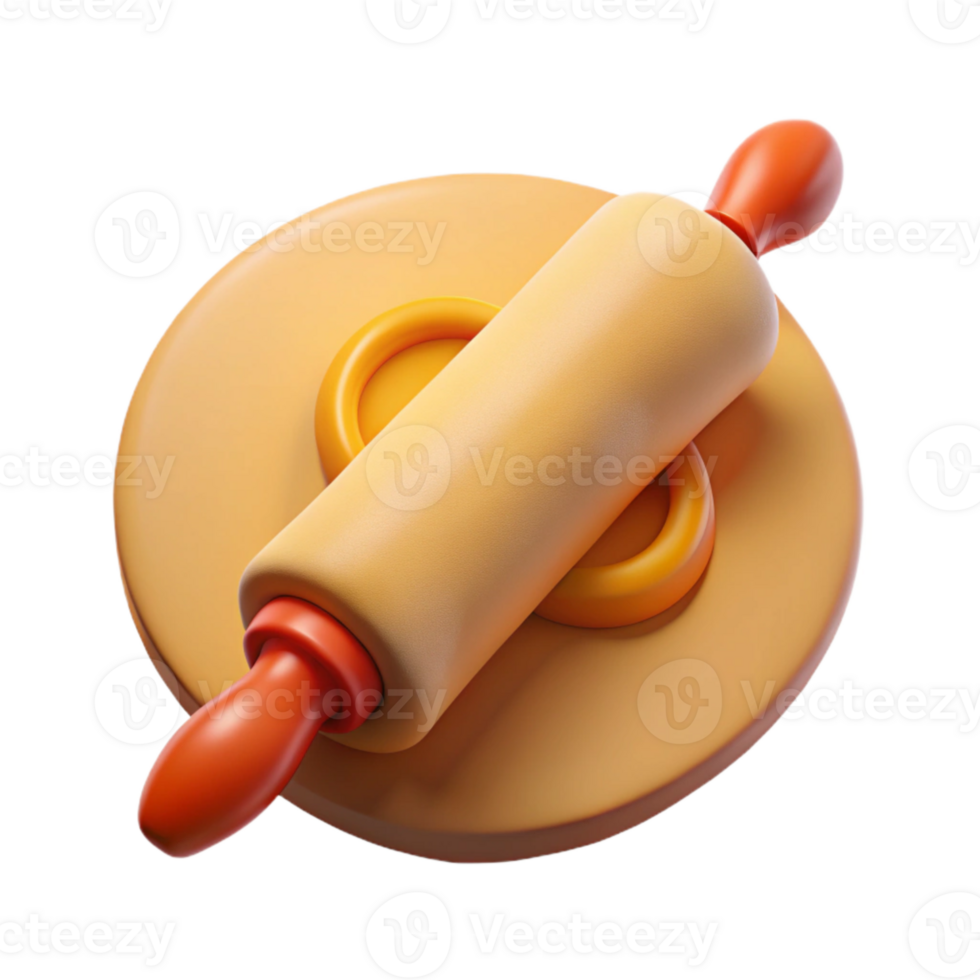 stunning classic Rolling Pin and Dough Isolated Element authentic png