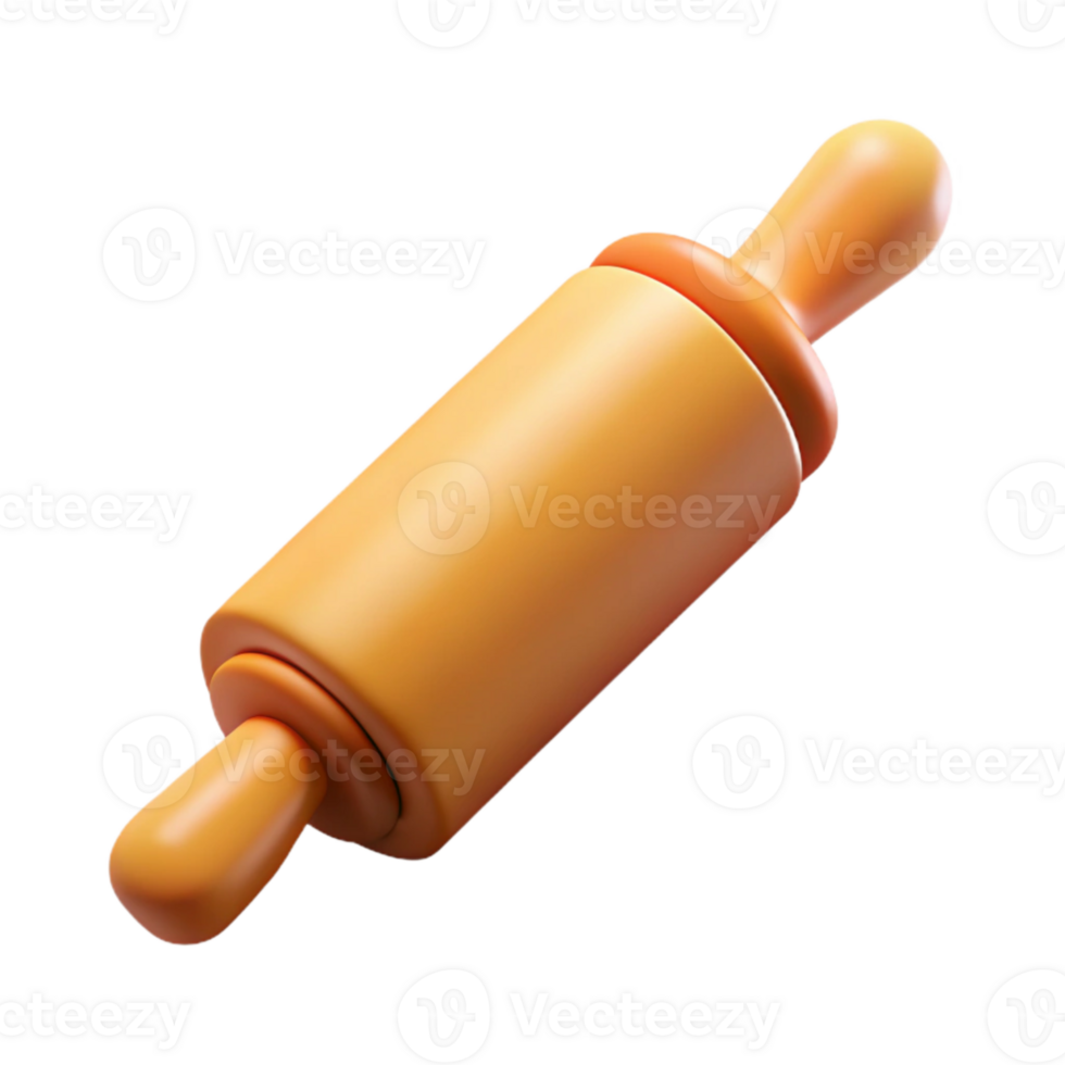 stunning artistic Rolling Pin Angled View Cutout Transparent Background premium png