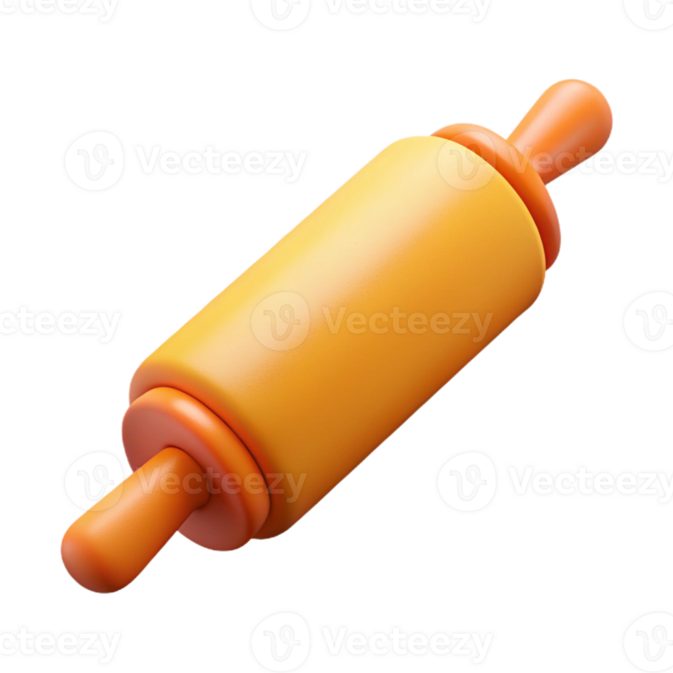 elegant traditional Rolling Pin Cutout Side View genuine png