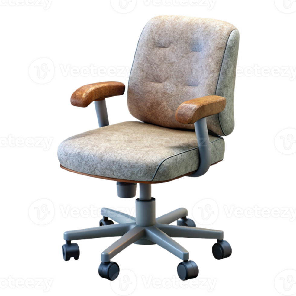 dramatic creative Rolling Office Chair with Arms Side View Isolated Element professional png