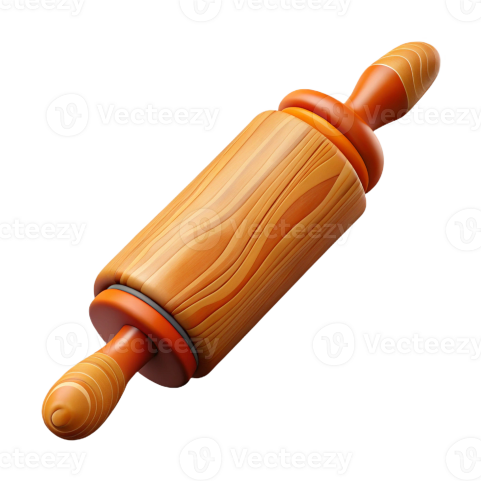 dramatic traditional Rolling Pin with Wooden Handles Cutout genuine png
