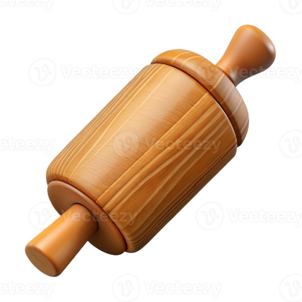 serene contemporary Rolling Pin Wooden Cutout png