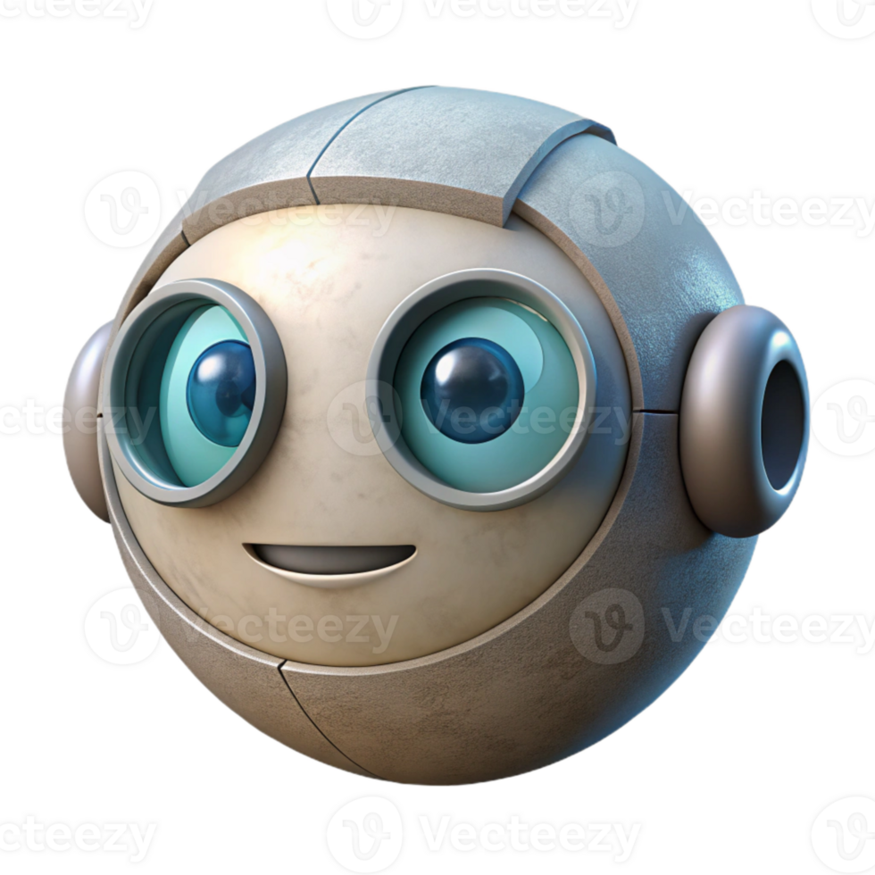 wonderful contemporary Round Robot Head with Single Eye Cutout high resolution png