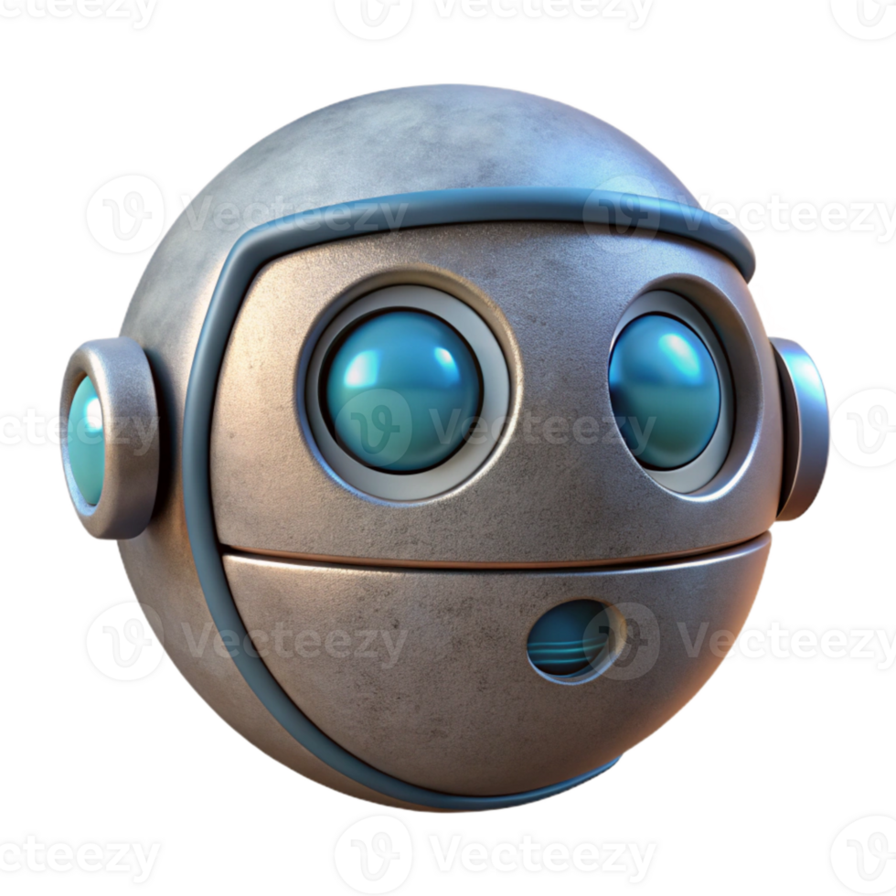 magnificent contemporary Round Robot Head with Single Eye Cutout authentic png