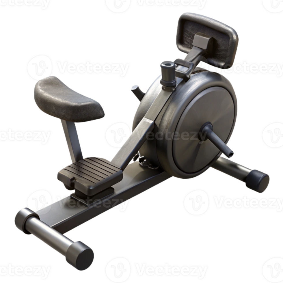 beautiful artistic Rowing Machine Black Isolated Element authentic png