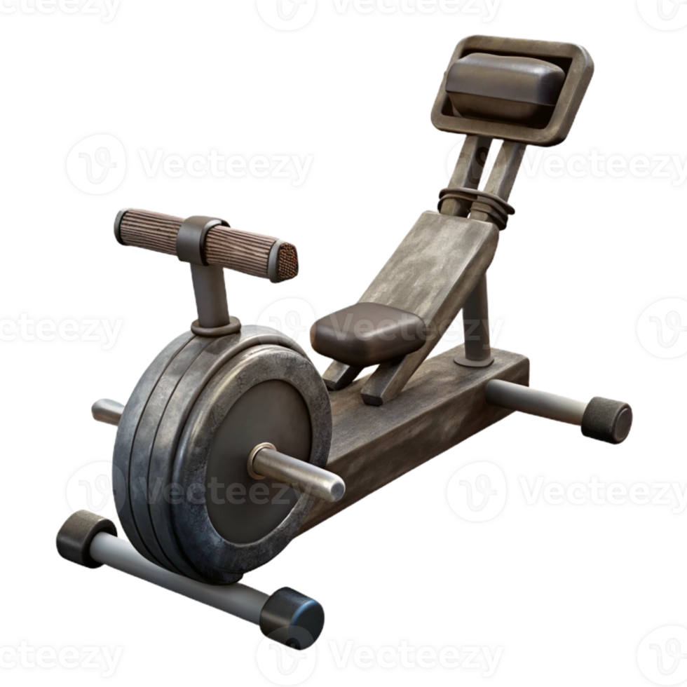 magnificent traditional Rowing Machine Black Isolated Element professional png