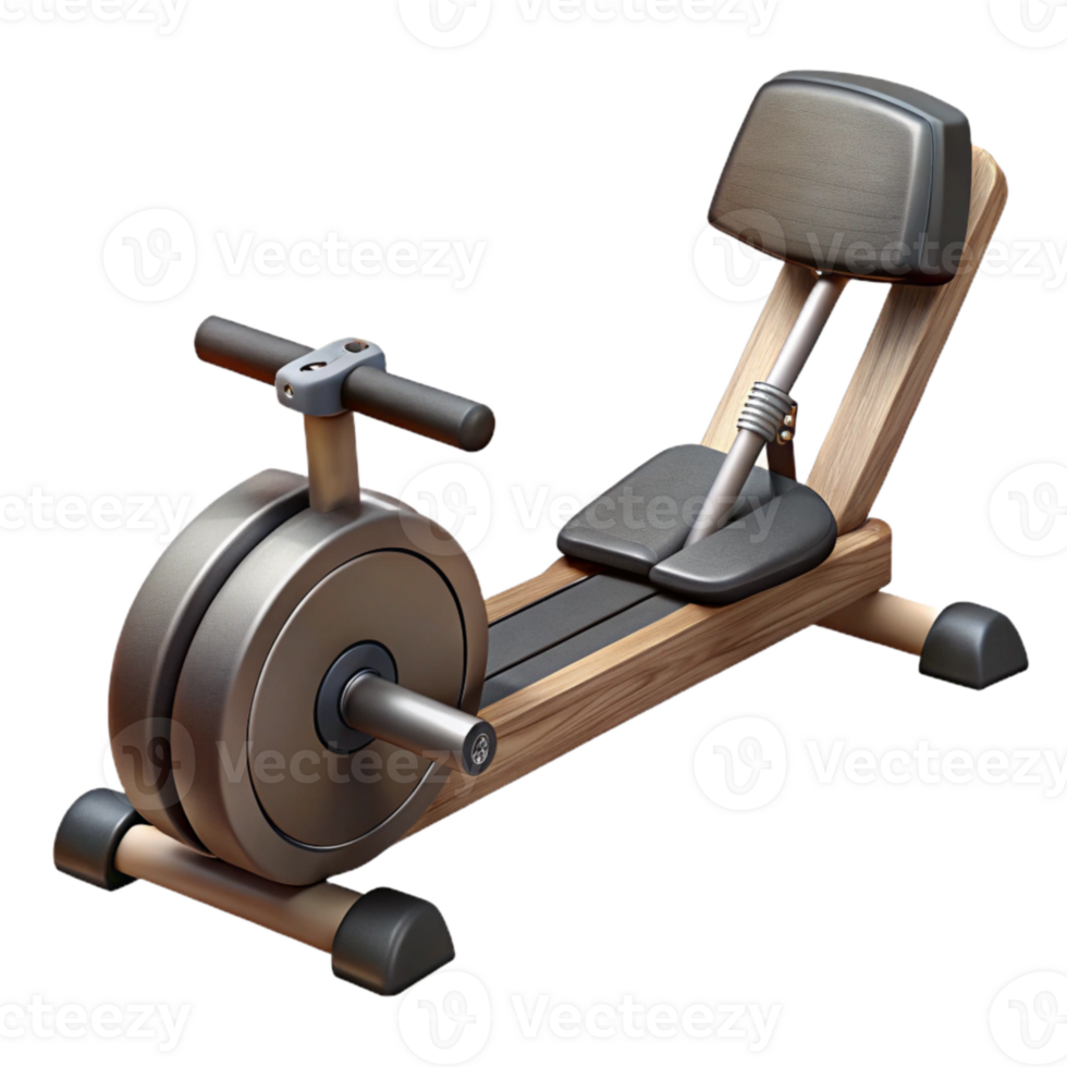 magnificent modern Rowing Machine Black Handles Transparent Cutout high quality png