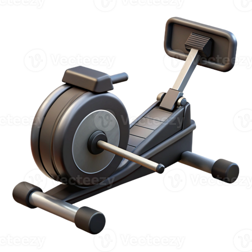 extraordinary contemporary Rowing Machine Black Handles Transparent Cutout detailed png