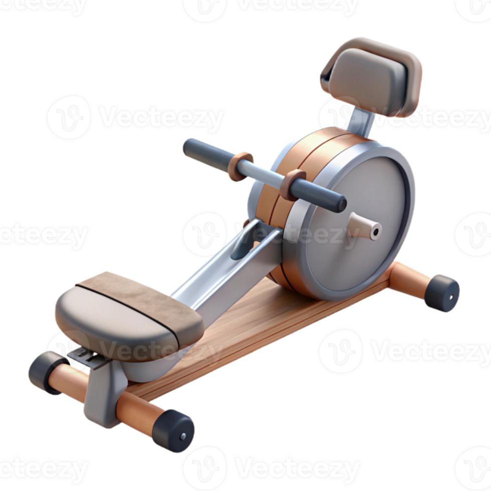 vibrant abstract Rowing Machine Modern Design Transparent Background professional png