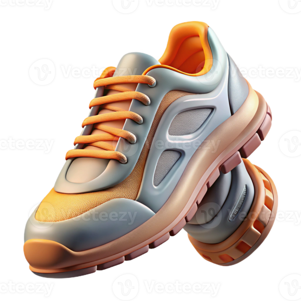 wonderful vintage Running Shoes Bottom View Isolated Element authentic png