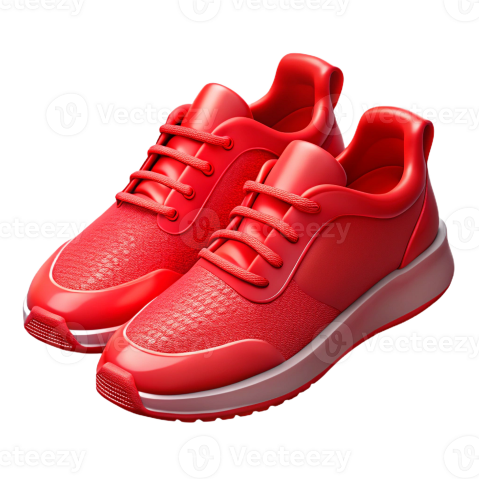 magnificent modern Running Shoes Bright Red Transparent Background Cutout premium png