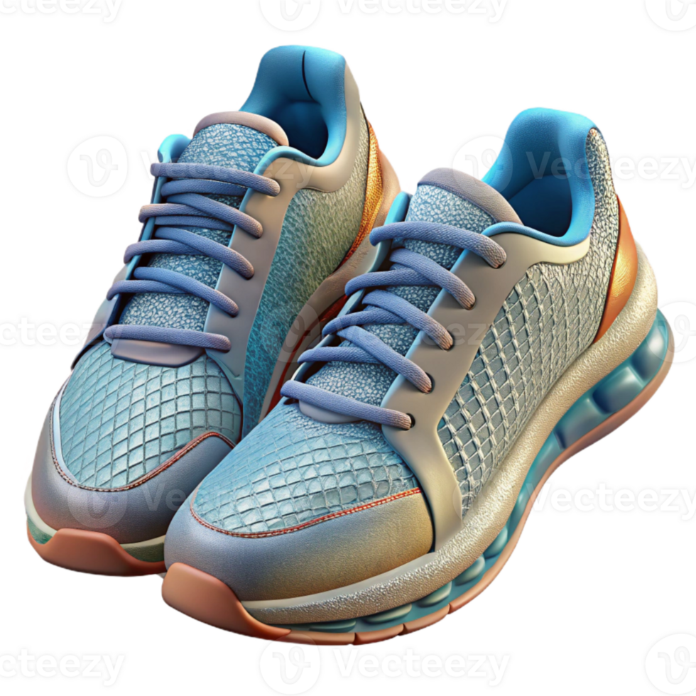 vibrant abstract Running Shoes Close Up Detailed View Cutout professional png