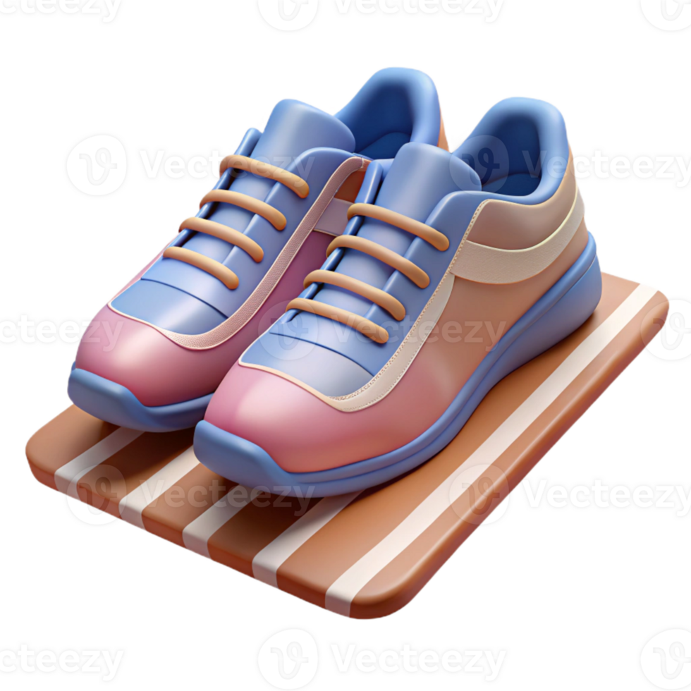 dramatic rustic Running Shoes on Track Starting Line Isolated exclusive png