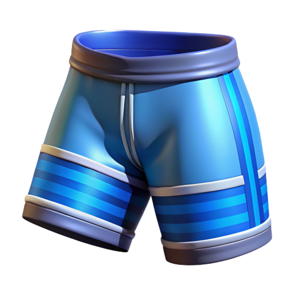 impressive contemporary Running Shorts Blue Reflective Stripes Isolated Cutout high quality png