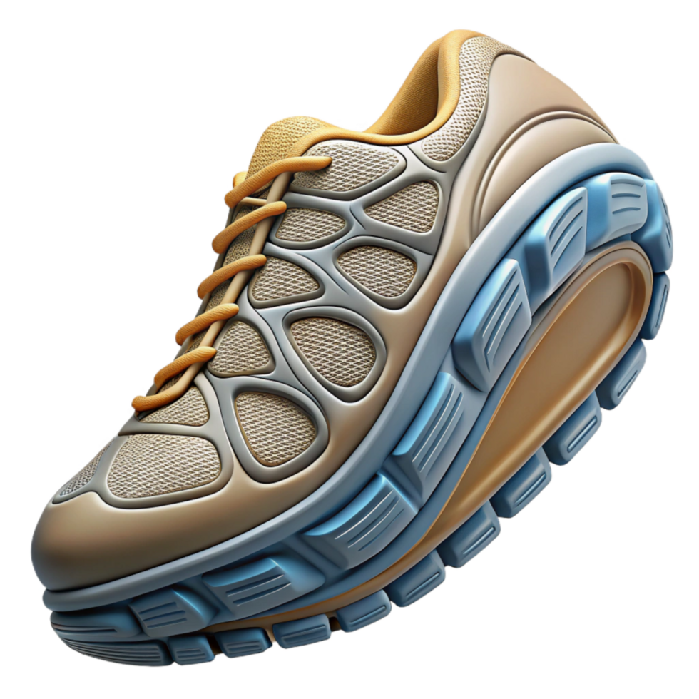 serene minimalist Running Shoes Tread Design Detailed View Cutout authentic png