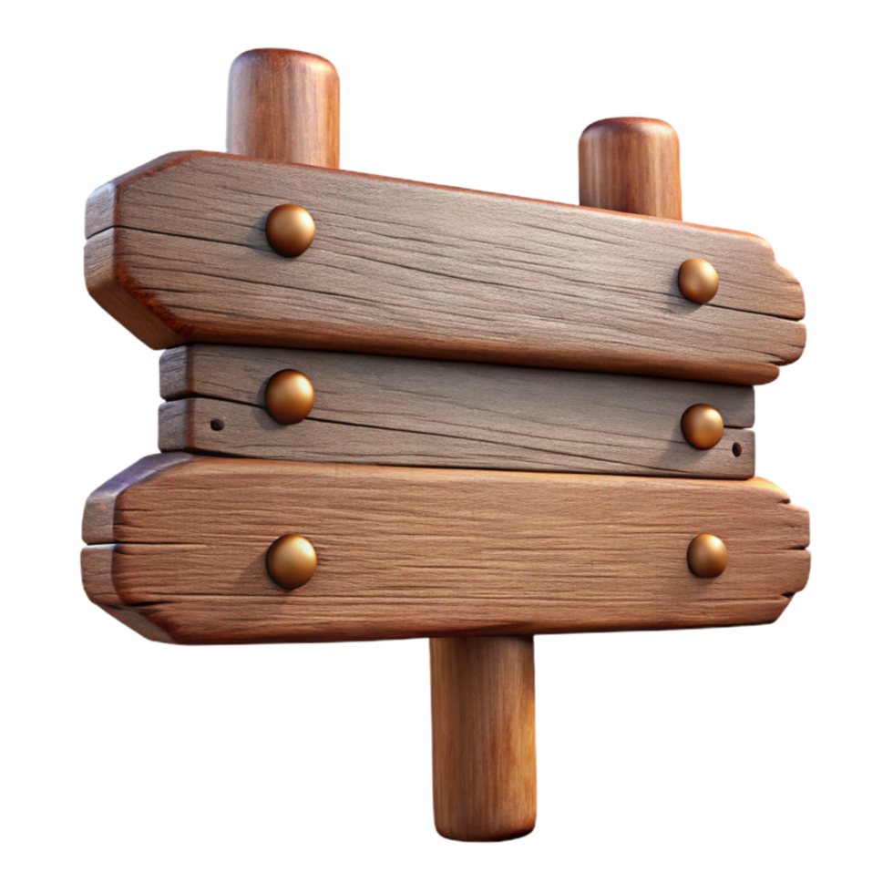 elegant artistic Rustic Wooden Sign Isolated Element original png