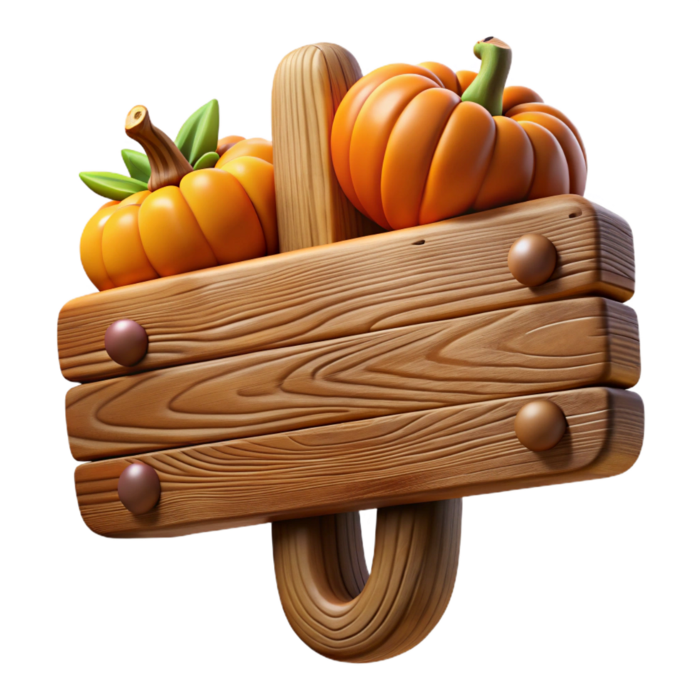 elegant abstract Rustic Wooden Thanksgiving Sign Isolated on Transparent Background high resolution png