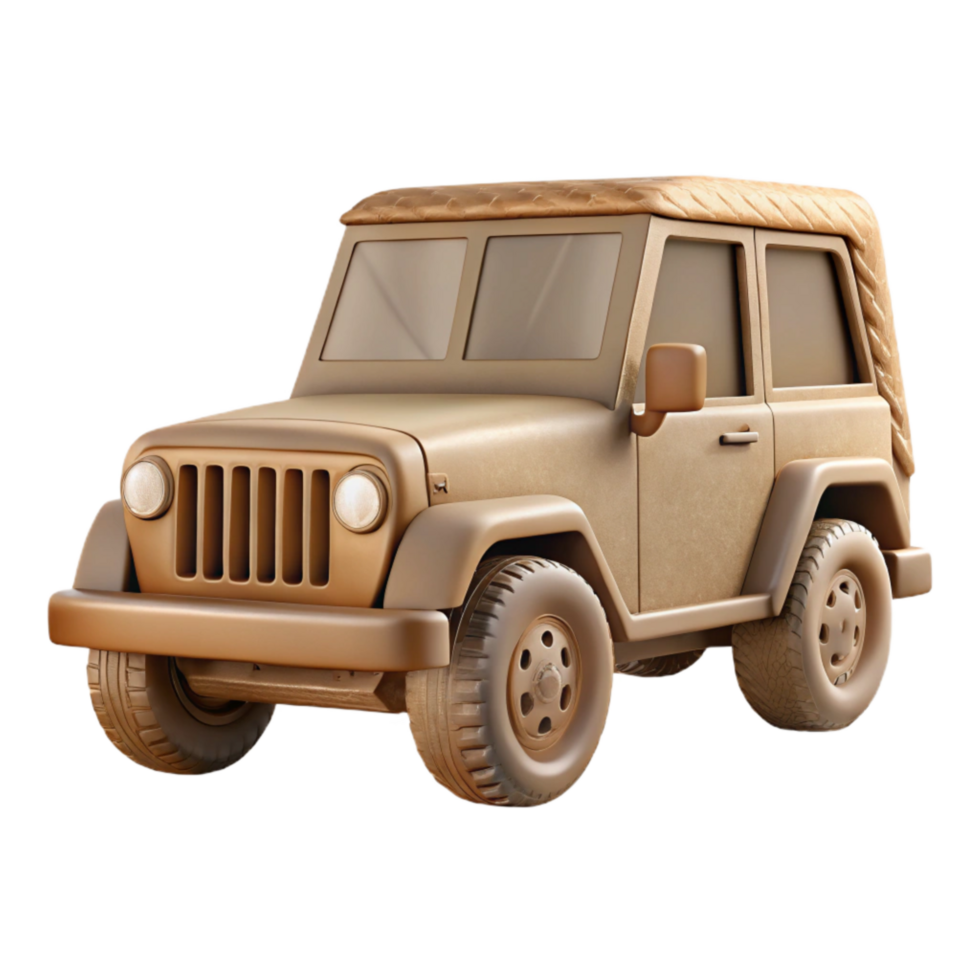 dramatic modern Safari Jeep Silhouette Cutout Side View exclusive png