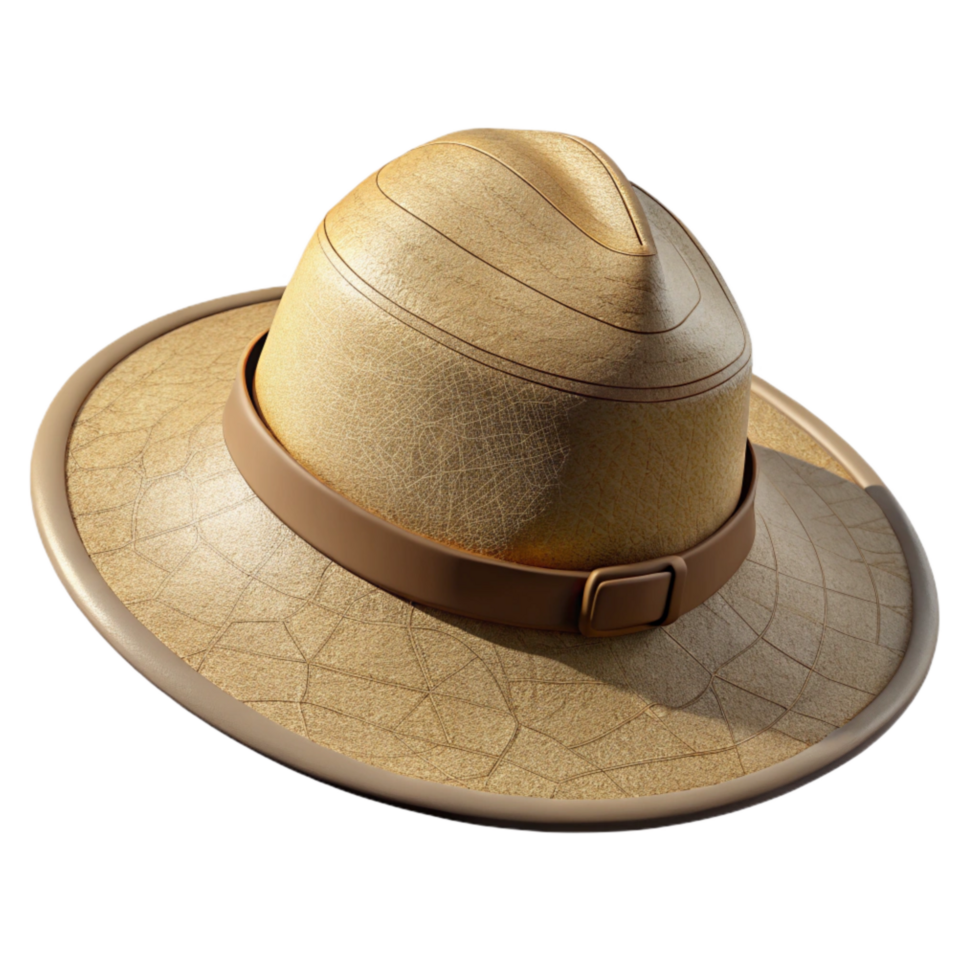 wonderful vintage Safari Hat with Wide Brim Isolated Element authentic png